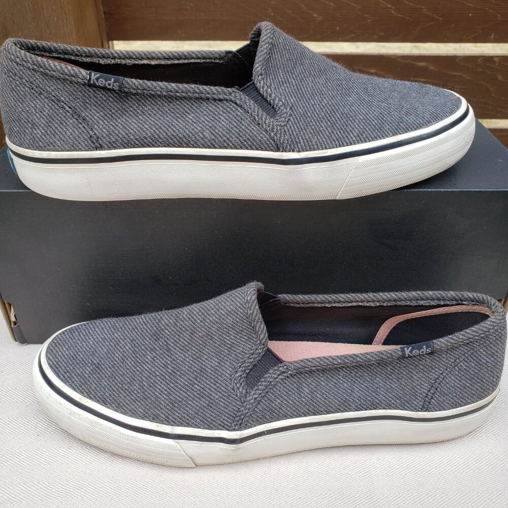 EUC KEDS double decker slip-on sneaker in pewter grey (9) KICKS - Picture 6 of 8